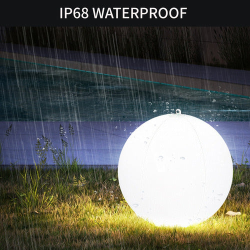 Inflatable Solar LED Globe with RGB and White Control 38lm Ip68 3