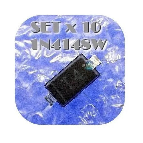 Set X 10 Diodos Smd 1n4148w Bav16w Código W1 T4 T6 A2 1n4148 0