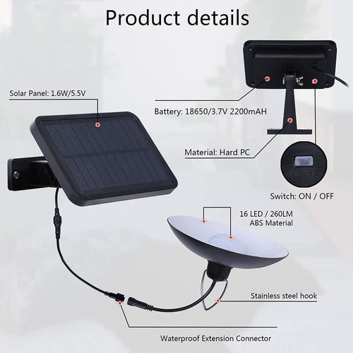 Norcel Solar LED Pendant Light with Remote Control 5