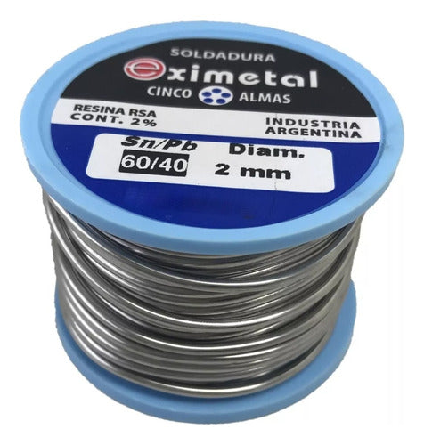 Estaño Eximetal Rollo Ø2mm 60/40 500gr 0