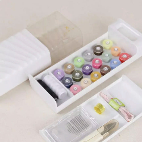 Complete Portable Two-Tier Sewing Box Set 5