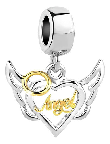 Chili Jewelry Gold Guardian Angel Charm Compatible Con Pando 0