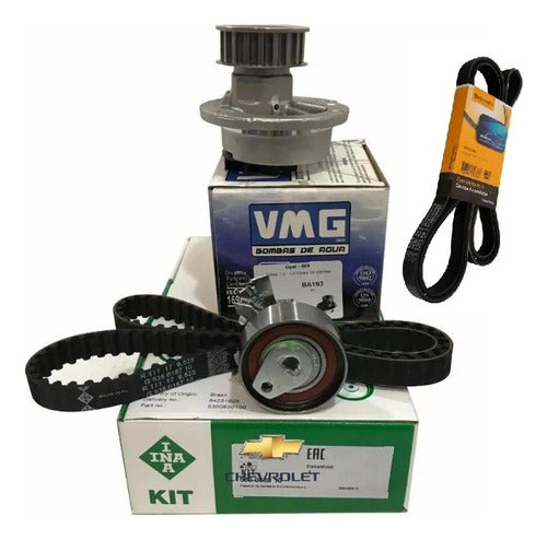 INA Chevrolet Agile Distribution Kit 1.4 8v + Water Pump + Poly V 0