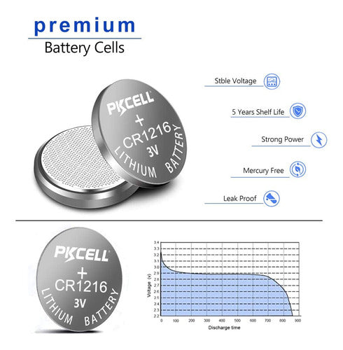 Pkcell Cr1216 Ecr1216 Dl1216 - 3V Lithium Batteries 2