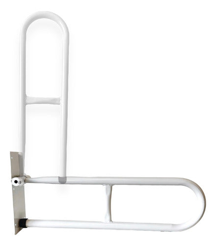 Foldable + Fixed Handrail with Toilet Paper Holder for Safe Bathroom - Disability Support 7