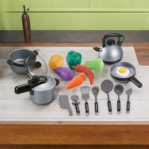 Set Juego De Cocina Clásico Con 18 Piezas Niño +3 Años 1