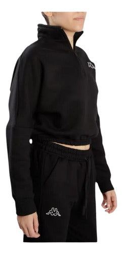 Kappa Women's Half-Zip Sweatshirt K2371L73W-K005/Black/Leather 3