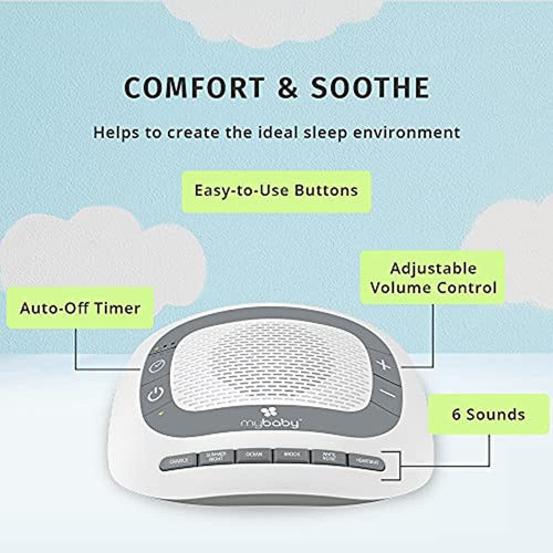 MyBaby SoundSpa Máquina De Ruido Blanco Para Bebes | 6 Canciones De Cuna Calmantes 1