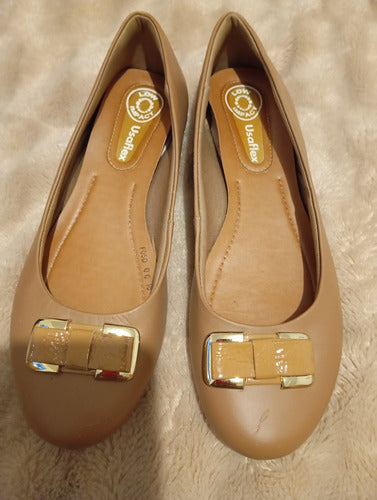 Usaflex Brown Genuine Leather Flats for Women Size 38 6