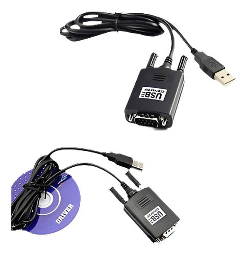 Usb 2.0 Macho A Rs232 Serial Db9 9 Pin Adaptador Cable Pc 0