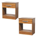 Set of 2 Bedside Tables with Drawer Benevento Nightstand 9