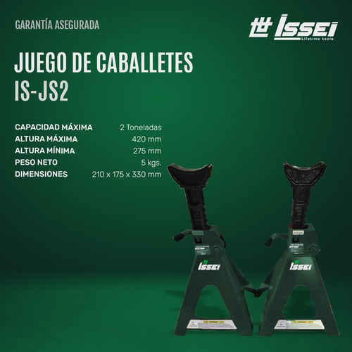 Juego Caballetes Tripode 2 Ton Reforzado X2 Issei Is-js2 1