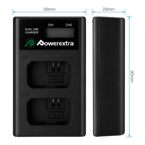 Sony 1500mAh NP-FW50 Battery + Dual LCD Charger 4