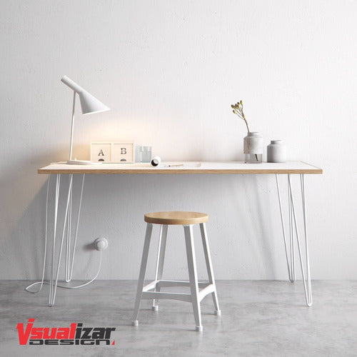 VisualizarDesign Nordic Scandinavian Desk 105x55 Hairpin Legs 3