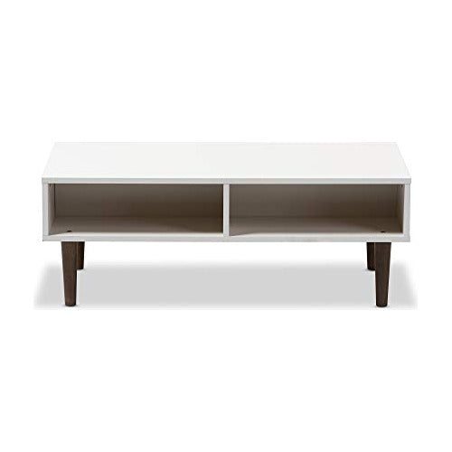 Baxton Studio Gemini  Mesa De Centro Moderna De Madera Blanc 4