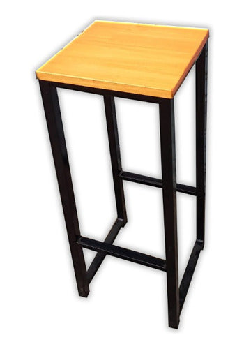 Iron and Wood Stool for Breweries and Breakfast Bars 0