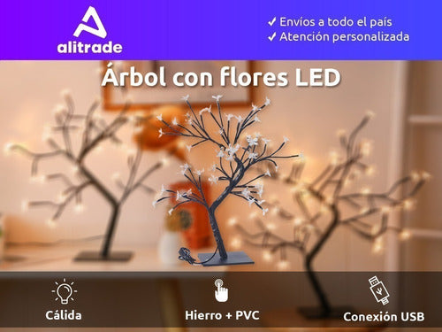 Alitrade LED Lamp Tree Decorative Lights USB 1