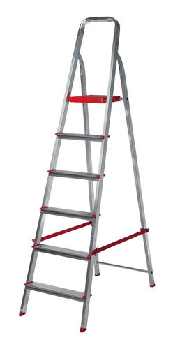 Lüsqtoff Lightweight Aluminum Ladder 6 Steps ESL191-76 P 0