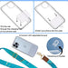 Blue Marble Cell Phone Lanyard Set with Crossbody & Wrist Strap 4