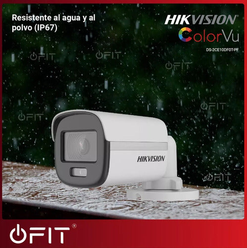 Kit X2 Camaras De Seguridad Full Hd Vision Colorvu Hikvision 6