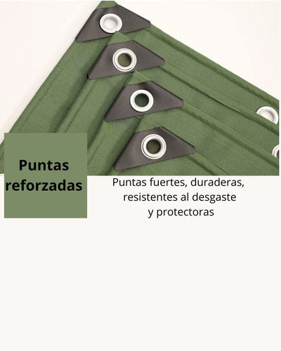 Deport Hit Lona Gruesa Verde Militar Reforzada Impermeable 7x5 M 2