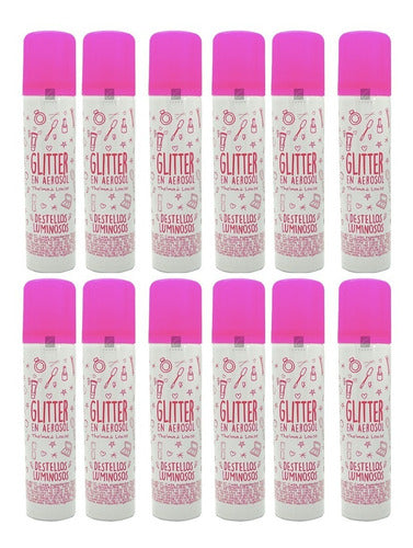 Pack of 12 Glitter Spray for Hair, Body, Face by TYL 0