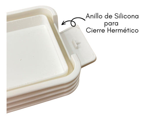 Infinito Market Frascos Hermeticos C/ Tapa Contenedor Plastico 2400 Set X 4 4