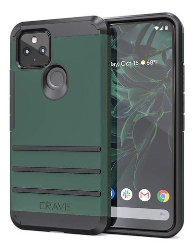 Crave Funda Para Google Pixel 5 Super Resistente Verde Militar 0