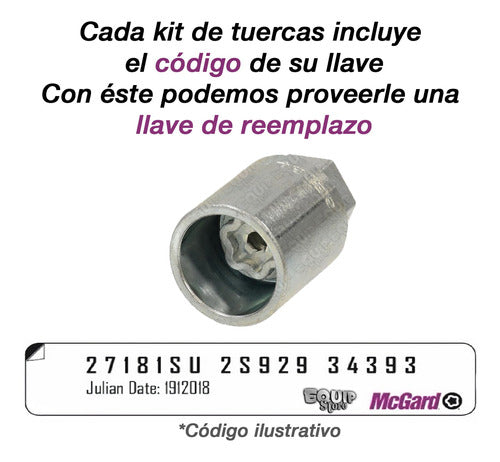 Tuercas Seguridad Mcgard Nissan Kicks 17/19 1