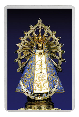 Set of 5 Laminated Virgin of Luján Holy Cards 0