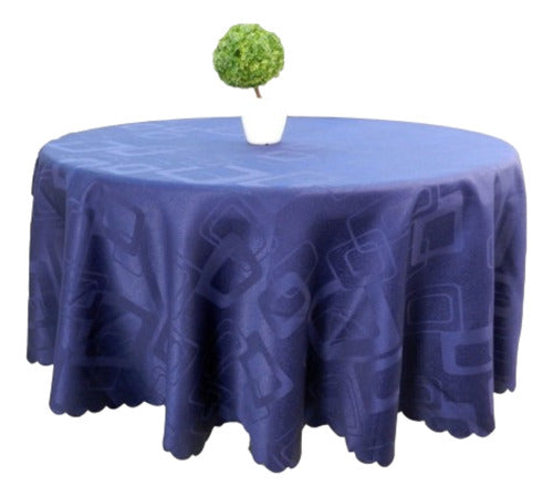 Simply Round Stain-Resistant Tablecloth 185cm Diameter 4