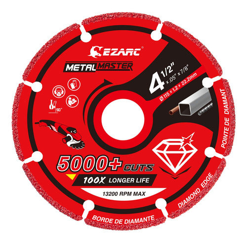 Ezarc 11 cm x 22 cm Diamond Cutting Wheel for Metal 0