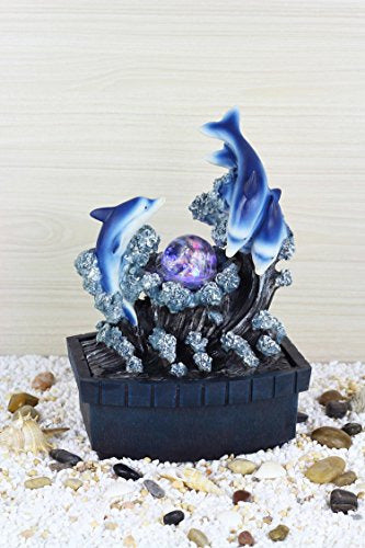 Ok Lighting Ft12231 Dolphin Design Table Fountain 1