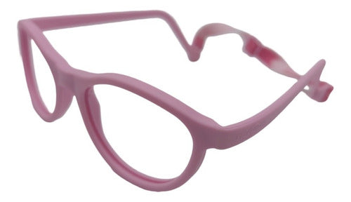 Flexi Gum Kids Round Flexible Glasses Pink 0