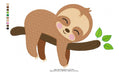 Embroidery Machine Lazy Sloth on Branch Pattern 1154 6