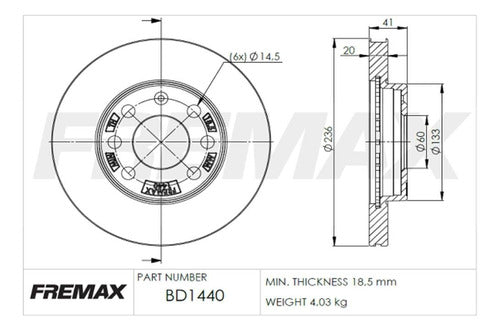 Fremax Kit 2 Discos Freno P/ Chevrolet Agile 1.4 8v 1