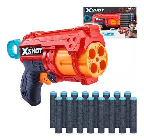 X-Shot Fury 4 Dart Blaster with Rotating Barrel 1