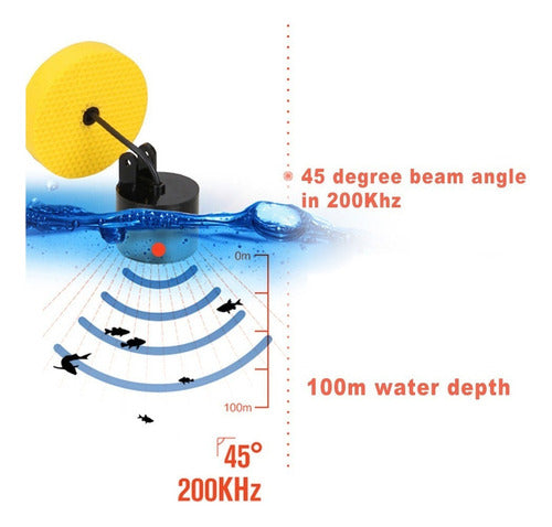 Lucky Lcd - Localizador Portátil De Peixes Com Fio (100m P) 3