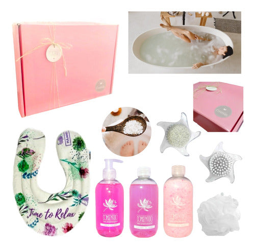 Zen Rose Aroma Spa Gift Box Set N22 - Kit Caja Regalo Empresarial Box Spa Zen Aroma Rosas Set N22