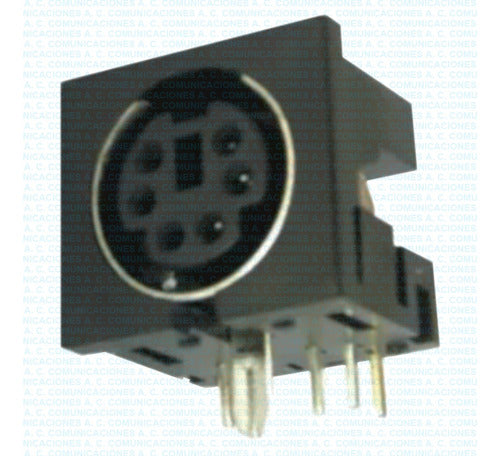 Conector Hembra Mini Din 6 Cont. Impreso Fact. Cuot. 0