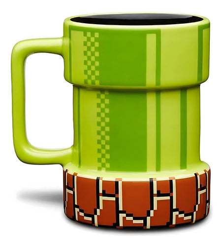 Drtupe Super Mario Warp Pipe Coffee Mug - 15 Ounce Ceramic Coffee Cup in Green 0