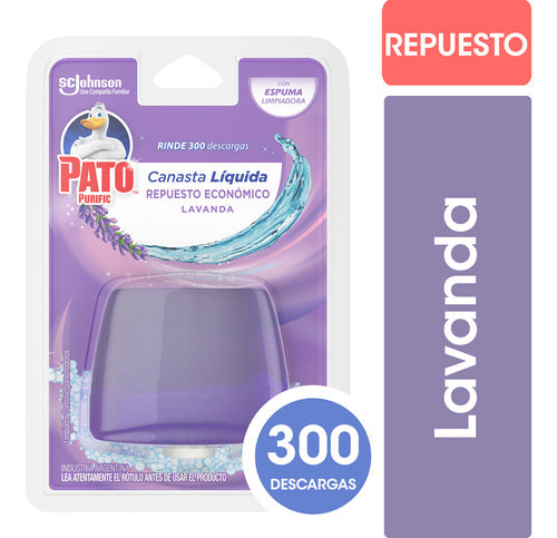 Pato Purific Liquid Toilet Basket Lavender Refill 300 Flushes x 6 1