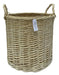 Inversa Deco Round Wicker Firewood Basket with Handles 0