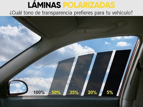 Polarizado Film Laminas Rollo X Mts Intermedio 50% 2 Ply 1