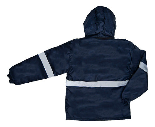 MKT360 Trucker Jacket Blue with Reflective Workwear 2