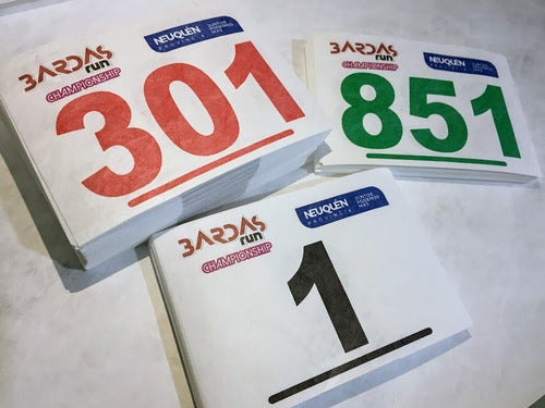 Ecofriendly Store Numbers Dorsales Tyvek With Hooks For Race/Marathon 400u 7