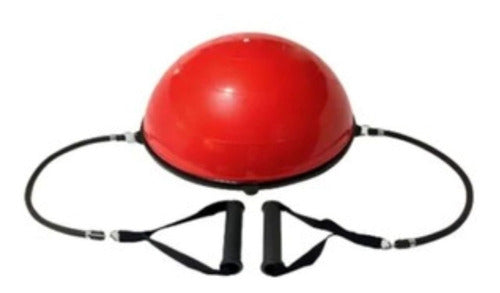 Tourmalhyn Semi Media Esfera Bosu Bozu Con Bandas Entrenamiento 50 Cm 0