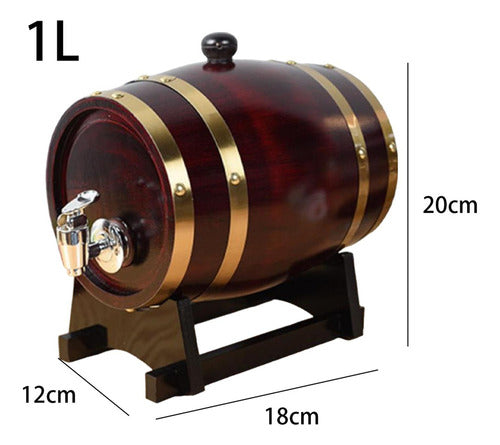 Barril De Madeira, Balde De Vinho, Presente De 1l Retrô 1