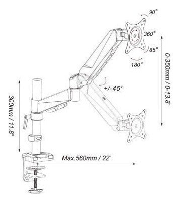 Durable LCD Monitor Arm TV Desk Mount for Computers 3