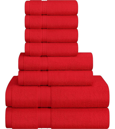 ~? T & L Towel and Linen Mart Burgundy Towel Set, 2 Bath Towels, 2 Hand Towels, and 4 Washcloths 0